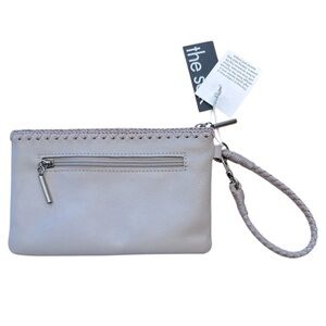 The Sak NWT Vita Leather Wristlet Gray Vintage Finish